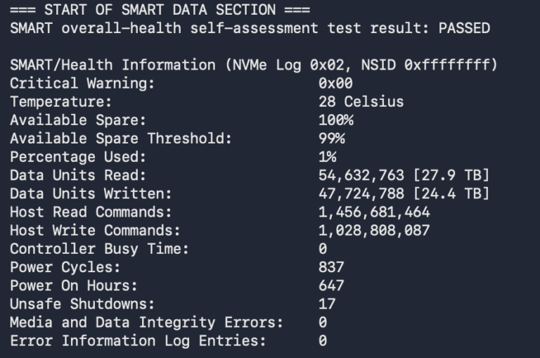 Mac SSD 健康度檢測 ： smartmontools 深度解析與壽命評估指南