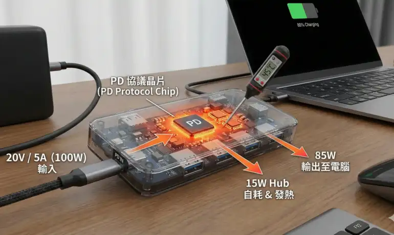 插上 Type-C Hub 電腦就 變慢 ？解析 Mac「右側充電」的散熱玄學